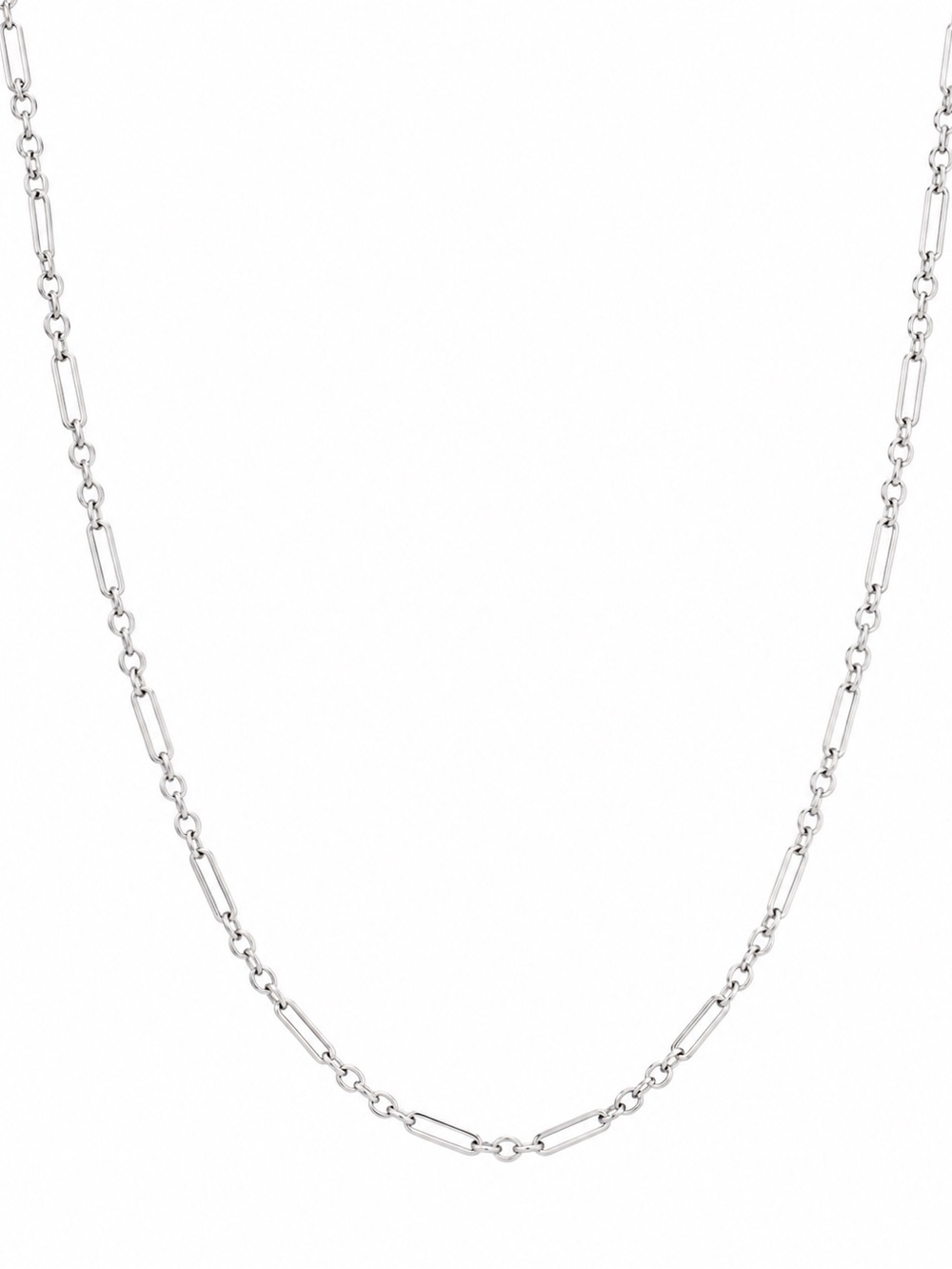 Vintage Style Sterling Silver 925 Paperclip Link Chain Necklace 18.5” Dainty